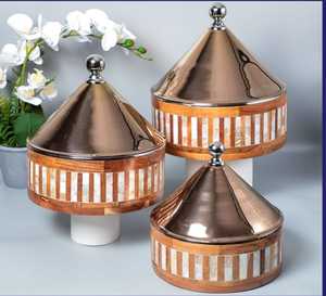 Stainless Steel Copper Color Hot Pot For Kitchenware <b>Serving</b> Food Casserole <b>Dish</b> Hot Pot <b>Set</b> Of Two At Cheap Prices - Product Image 6