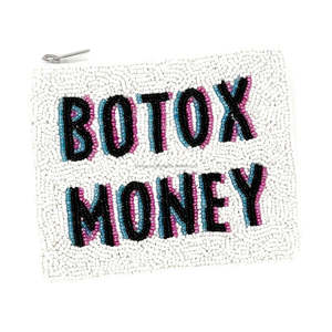 Bolsa de Cosméticos de Moda, Hecha a Mano, Multicolor, con Cuentas de Botox, Ecológica, Portátil, Duradera, con Cierre, Personalizable con Eslogan Divertido - Product Image 2