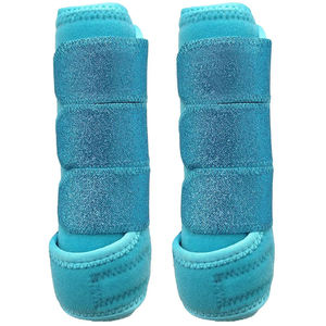 Botas de lujo con purpurina para caballo, de neopreno turquesa, para protección de tendones y articulaciones. - Product Image 6