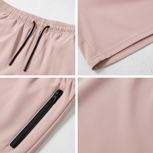 Men Running Shorts with Zipper Pockets Lightweight 4 Way Stretch Sweat Resistant Summer Sport Shorts - Product Image 5