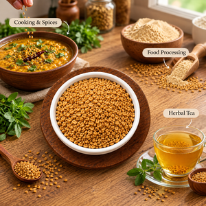 Graines de fenugrec pures, graines de Methi entières, épice naturelle de qualité alimentaire pour la cuisine, l'assaisonnement et la transformation alimentaire - Product Image 2