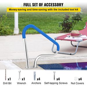 Corrimano per Piscina in Acciaio Inox 304, 39x32, Argento, Capacità di Carico 250 LBS, Ringhiera di Sicurezza Antiruggine per Piscina - Product Image 6