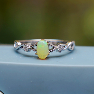 Natural Ethiopian Opal 925 Sterling Silver <b>Ring</b> Handmade Fire Opal Gemstone <b>Ring</b> for Women Wedding Engagement Fine Jewelry - Product Image 1