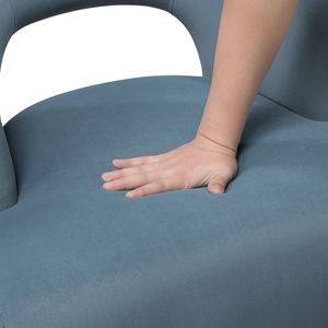 Poltrona di Lusso Contemporanea per Soggiorno, 1 Pezzo, Seduta in Velluto Blu con Gambe in Legno Massello, Arredo d'Accento dallo Stile Unico - Product Image 4
