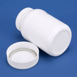 Round Wide Mouth Fluorinated HDPE <b>Plastic</b> Bottle 2L White with Tamper Evident Screw <b>Cap</b> for Organic Solvents Vietnam FactoryMFG - Product Image 2