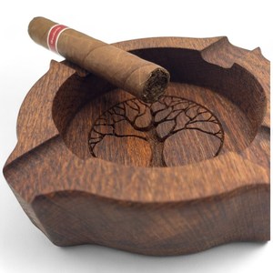 Eco-Friendly Reusable Wooden Ashtray for Smokers - Product Image 1