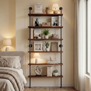 Reclaimed Sheesham Wood Decorative <b>Ladder</b> Shelf - Industrial Plant Stand Wholesale - Product Image 1