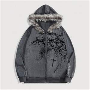 เสื้อฮู้ดดี้ผ้าฟลีซหนานุ่มพรีเมียมสำหรับผู้ชาย ทรงหลวม สไตล์สตรีทแวร์ พิมพ์ลายได้ตามต้องการ รับผลิตแบบ OEM ODM จากโรงงาน - Product Image 1