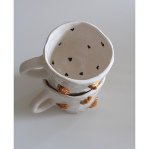 แก้วเซรามิกทำมือคุณภาพเยี่ยม ลายหัวใจ ผิวด้าน สำหรับใช้ในบ้าน - Product Image 2
