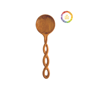 Cuchara de Madera Natural Hecha a Mano en Vietnam, Utensilio Ecológico para Servir Sopa, Remover Arroz, Postre y Café - Product Image 1