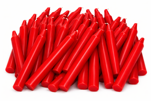 Velas de Cera de Parafina Rectas, Rojas, Hechas a Mano, Ecológicas, sin Perfume, de 4 Pulgadas, para Iglesias, Templos y Festividades - Product Image 1