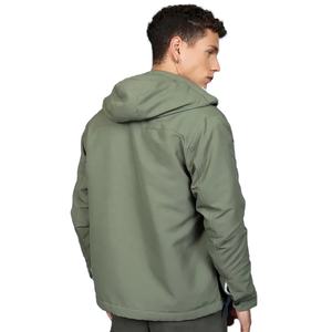 2025 Men's <b>Winter</b> Hip Hop Bomber Jacket with Turn-Down Hooded Collar and Zipper Closure OEM Service for Pattern Decoration - Product Image 4