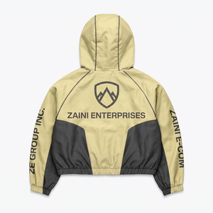 Veste coupe-vent en polyester tissé de qualité supérieure 120 GSM, à deux tons, avec logo personnalisé imprimé par transfert thermique - Product Image 2