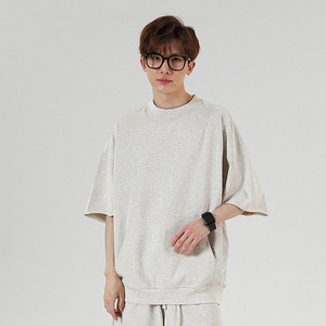 T-shirt en coton tricoté sur mesure pour homme, décontracté, respirant, coupe classique, manches courtes - Product Image 2