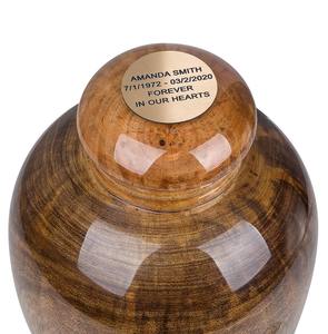 Wooden Cremation <b>Urn</b> Memorial Tribute Holder Customizable Eco Friendly Decorative Keepsake Jar - Product Image 6