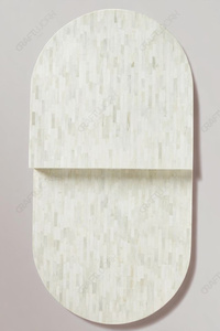 Mother Pearl Inlay Modern Handcrafted Wooden <b>Coffee</b> <b>Table</b> Center <b>Table</b> Sculptural <b>Curved</b> Design Luxury Living Room Furniture - Product Image 4