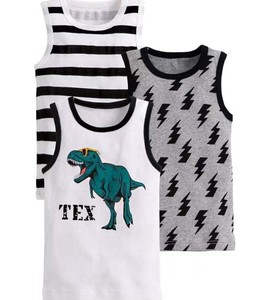 Camisetas sin mangas acanaladas casuales de verano para niños, chaleco de algodón 100% sólido, ecológico, de secado rápido y antipilling - Product Image 3