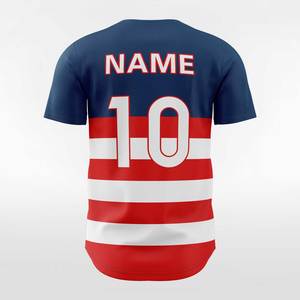 Camiseta de Béisbol Sublimada Transpirable para la Liga Juvenil, Nombre y Número Personalizados, Uniforme con Botones Completos para Equipos de Béisbol Juveniles - Product Image 3