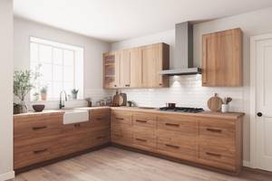 Tiradores de Madera para Muebles, Diseño Minimalista en Forma de Barra, Herrajes Duraderos para Muebles de Cocina, Acabado en Nogal y Roble - Product Image 2