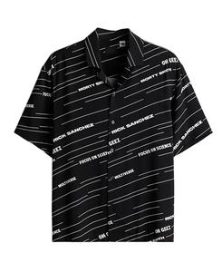 Camisas de resort informales de corte holgado de alta tendencia para hombres, marca personalizada, tejido de viscosa, manga corta, estampado, ajuste cómodo, precio al por mayor - Product Image 1