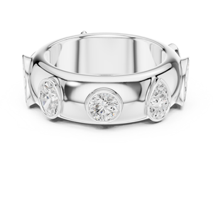 Anillo de Fiesta para Mujer con Diamante de Corte Brillante Redondo de 2.33 CT, Diseño Geométrico de Lujo, Plata 925 - Product Image 1