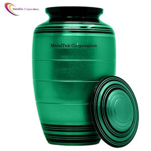 Urnas de cremación clásicas de estilo americano, recuerdo de Color personalizado de alta calidad, cenizas para adultos, suministros funerarios al por mayor, tarros de Metal - Product Image 1