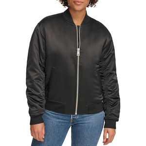 Custom High Quality <b>Women's</b> Varsity Bomber <b>Jacket</b> Personalized Letterman Style Sheep Skin Woven Windproof Premium Materials - Product Image 1