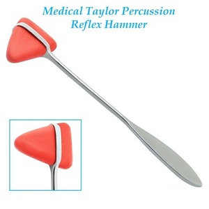 Marteau de réflexes à percussion TAYLOR en acier inoxydable à tête rouge, certifié CE, ensemble d'instruments de physiothérapie Mahersi, garantie 1 an - Product Image 2