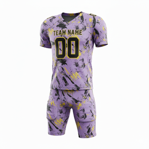 Ensemble d'uniformes de football américain personnalisés pour hommes, imprimés par transfert thermique, en jersey et pantalon respirants en polyester, antibactériens, séchage rapide, pour équipe - Product Image 2