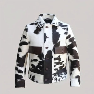 Blouson en cuir de vache véritable pour homme, manches longues, coupe moderne, finition durable, résistant au vent, veste de qualité supérieure pour l'extérieur - Product Image 1