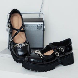 Mocasines de Plataforma de PU para Mujer Ann's con Cordones, Hebilla de Corazón, Suela Gruesa y Tacón Acolchado, Zapatos de Moda - Product Image 2