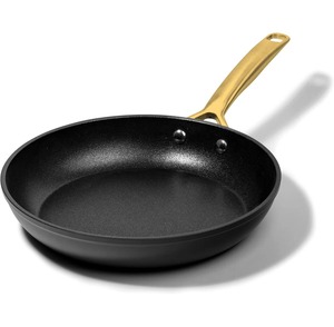 Round Aluminum Frying Pan With Gold Handle Nonstick PTFE Coating <b>For</b> Gas And <b>Induction</b> Cooker Hand Wash Only - Product Image 5