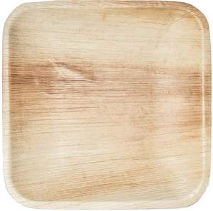 Square Wooden <b>Disposable</b> <b>Plate</b> Eco-Friendly Takeaway Casual Style Biodegradable Palm Leaf Material - Product Image 3