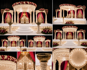 Fabricante de Mandaps de Lujo para Bodas Hindúes, Mandap Imperial de Marfil Tallado para Bodas de Destino en Australia - Product Image 6