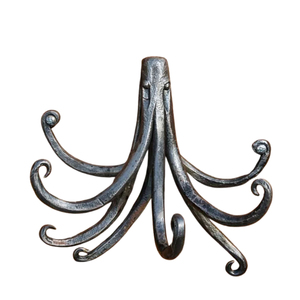 Gancho de pared curvo de hierro forjado negro antiguo, estilo rústico, decorativo, para colgar abrigos, toallas y llaves, montado en la pared, estilo vintage. - Product Image 4
