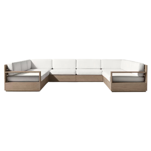 Luxury The Langham Teak <b>Outdoor</b> Corner <b>Sofa</b> Modern Resort Villa Patio Lounge Sectional Hotel Furniture - Product Image 2