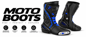 Men's Motorcycle <b>Shoes</b> Ankle Motorbike <b>Waterproof</b> Leather Racing Boots Non Slip Sole Motocross Long <b>Shoes</b> <b>Waterproof</b> - Product Image 2