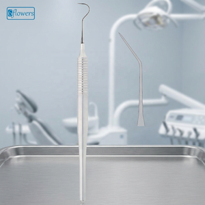Explorador Dental 6flowers de Acero Inoxidable, Instrumento Manual Clase I, Color Plateado - Product Image 2