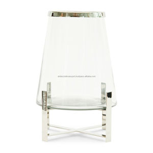 Portavelas de color dorado para decoración de mesa de restaurante, soporte de vela hecho a mano decorado de Navidad con acabado de latón con votivo - Product Image 2