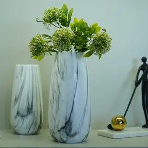Pots et vases à fleurs traditionnels en marbre blanc de luxe, sculptés à la main, écologiques, durables, pour une utilisation intérieure/extérieure à la maison et au jardin - Product Image 2