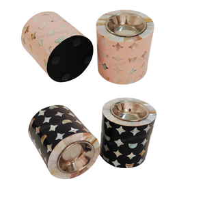 Quemador de incienso Mubkhar de resina con incrustaciones de hueso premium, redondo, con un elegante diseño de estrella y luna, al precio más bajo. - Product Image 1