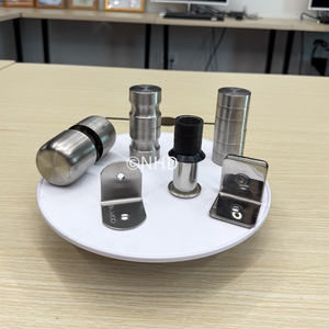 Soporte en forma de L de acero inoxidable 316 de grado de exportación para particiones de baños de oficina con diseño duradero y resistente a la corrosión - Product Image 6