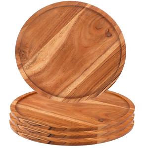 Platos de madera lisos y naturales para ocasiones especiales hechos por blossom craft india - Product Image 3