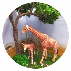Juguete de Jirafa de PVC Sólido, Figura de Animal en Miniatura, Juguetes para Muebles, Decoración para Casa de Muñecas, Multicolor, Venta Caliente - Product Image 1