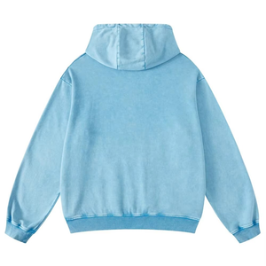 เสื้อฮู้ดดี้โอเวอร์ไซส์ยูนิเซ็กซ์แบบย้อมสีเอซิด ผ้าฝ้ายฟลีซ 100% เสื้อสวมหัวลำลองสำหรับฤดูหนาว สตรีทแวร์ แฟชั่น OEM ODM - Product Image 2