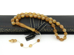 Tasbih Personalizado de Cuerno de Búfalo con Detalles Tallados, Cuentas de Oración Musulmanas, Tasbih de Oración Hecho a Mano Vintage - Product Image 3