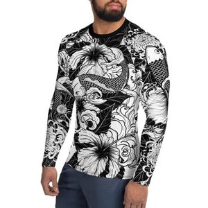<b>Men's</b> long Sleeve <b>Compression</b> <b>Shirt</b> 108g Gym Bodybuilding Jogging Breathable Eco-Friendly Quick Dry Solid Pattern - Product Image 6