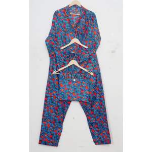 ชุดนอนผ้าฝ้ายสำหรับผู้หญิงใส่สบายในฤดูร้อน ระบายอากาศได้ดี แห้งเร็ว ลายดอกไม้ สไตล์ลำลอง หรูหรา ชุดนอนสำหรับใส่ในบ้าน - Product Image 5