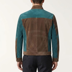 High Quality <b>Suede</b> <b>Leather</b> <b>Jacket</b> With Shirt Collar Front Zipper Soft Premium For Casual Travel And Weekend Outfits - Product Image 4