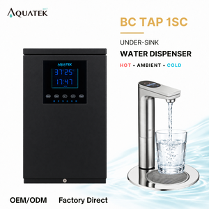 Dispensador de Agua Bajo Fregadero AQUATEK BC TAP 1SC, Agua Caliente, Ambiente y Fría, Control Táctil, Grifo de Acero Inoxidable 304 - Product Image 1